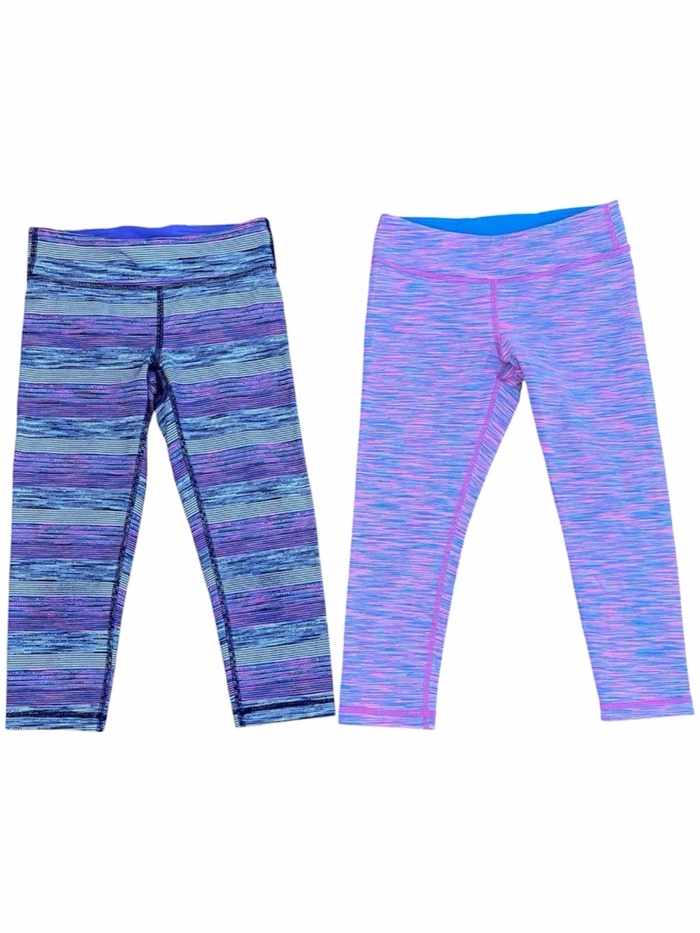 Ivivva Girls' Leggings Duo - Purple, Pink, Black & Blue